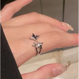 Design De Estrela De Anel Aberto BAMOER Para Presente Feminino Tamanho Ajustável em Oferta na Shopee