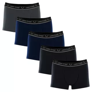 Kit 5 Cuecas Boxer Algodão Adulto Usee Brasil Original em Oferta na Shopee