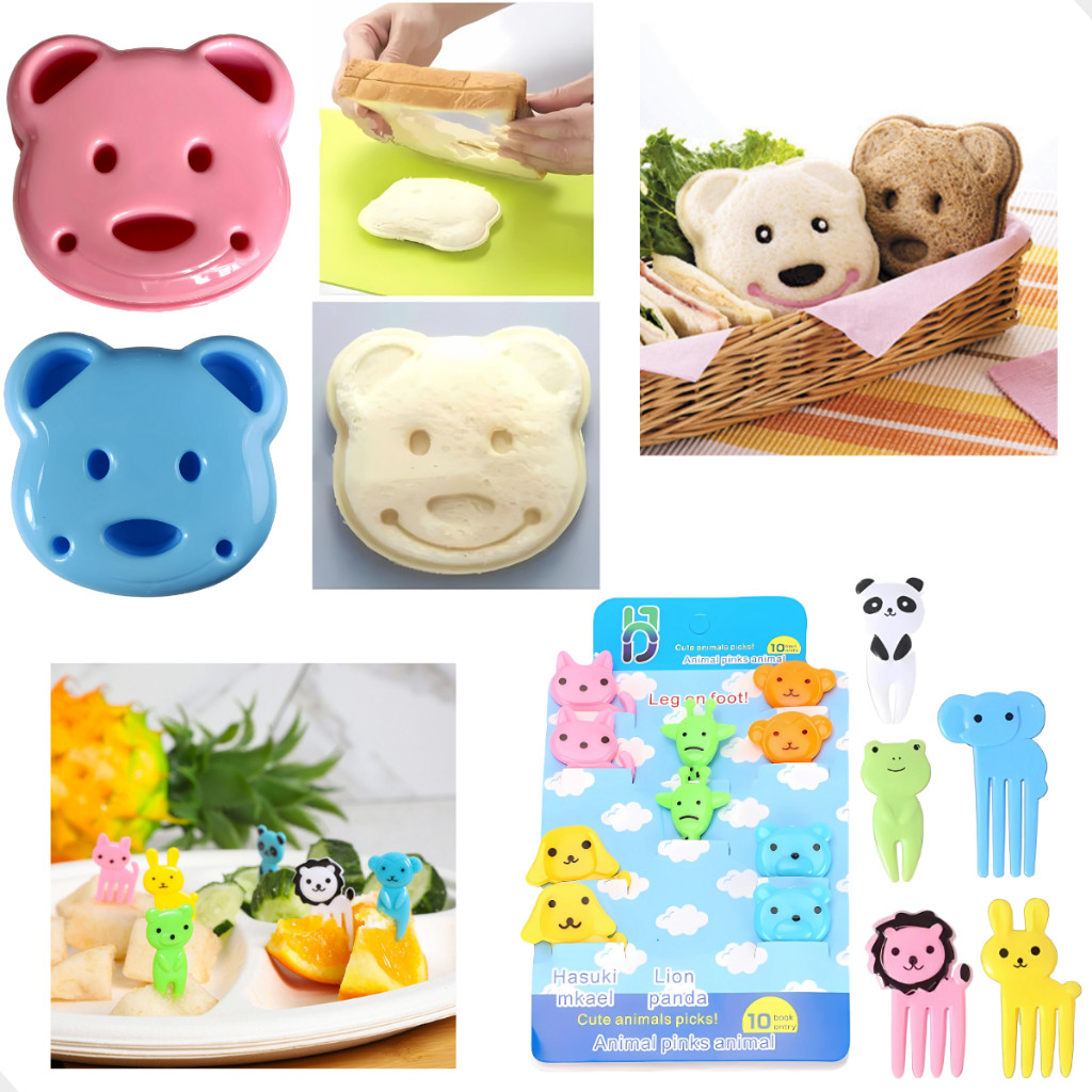 Kit Infantil com 10 Mini Garfinhos e 1 Forma Cortador de Pão