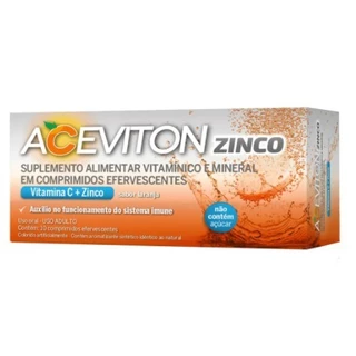 Vitamina C + zinco ACEVITON Zinco Cimed Com 10 Comprimidos efervescentes em Oferta na Shopee