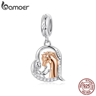 Bamoer 925 Prata Esterlina DIY Pingente Amor Cavalo Menina Jóias Presente Feminino em Oferta na Shopee