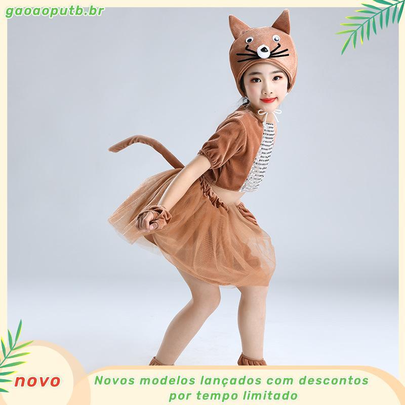 Fantasia de gatinho infantil Animal pequeno gato fantasia de dança de ...