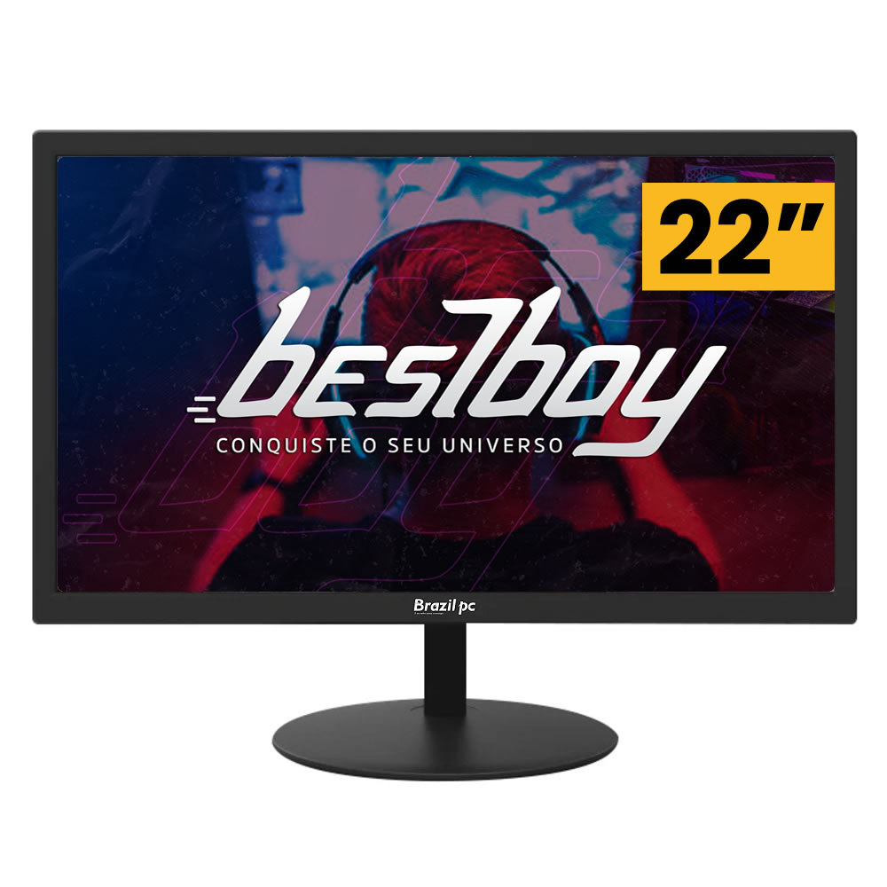 Monitor Led 21.5 Brazil Pc 22w-xie Fhd 75hz Preto Widescreen