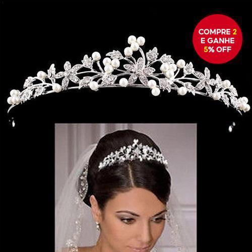 Tiara da sposa in oro con cristalli di zirconia Highgrove