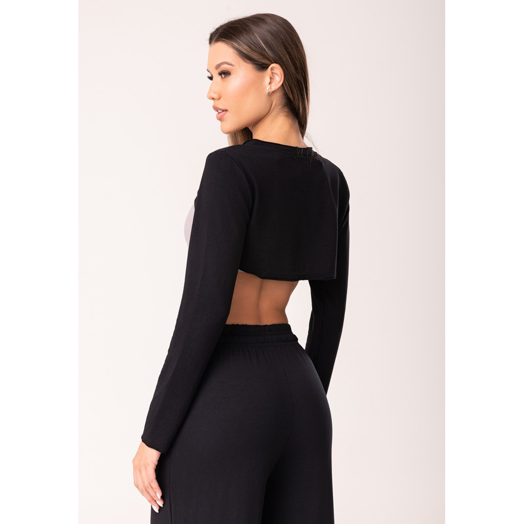 CROPPED BOLERO FITNESS MOLETINHO OASIS DLK | Shopee Brasil