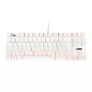 Teclado Mecanico Mancer Shade MK3, Rainbow, Switch Huano Vermelho, Branco, MCR-SHM3-WH01