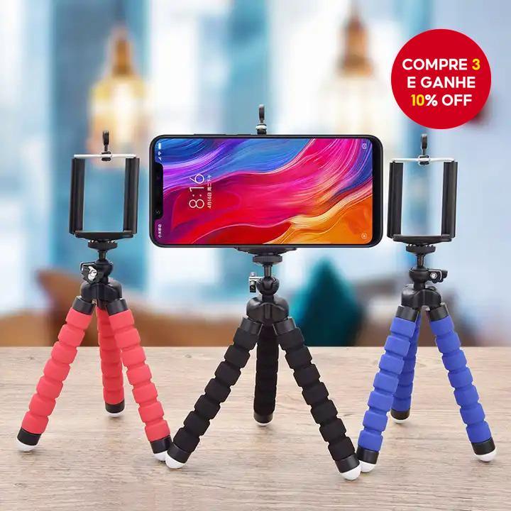 Polvo Pequeno Tripé Suporte Streaming Ao Vivo Fotografia Esponja Telefone Móvel Versátil