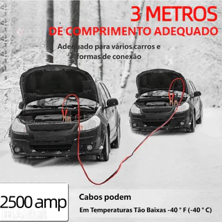 Cabo De Chupeta 2500 amp Transmissão 12mm Caminhão Carro Moto Bateria 3 METROS de cabo