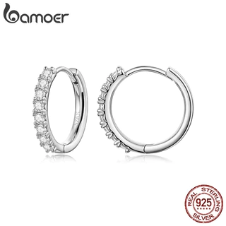 Bamoer Original 925 Brincos De Prata Esterlina Espumante Moissan Anel Orelha Fivela Design Jóias Presentes Femininos em Oferta na Shopee