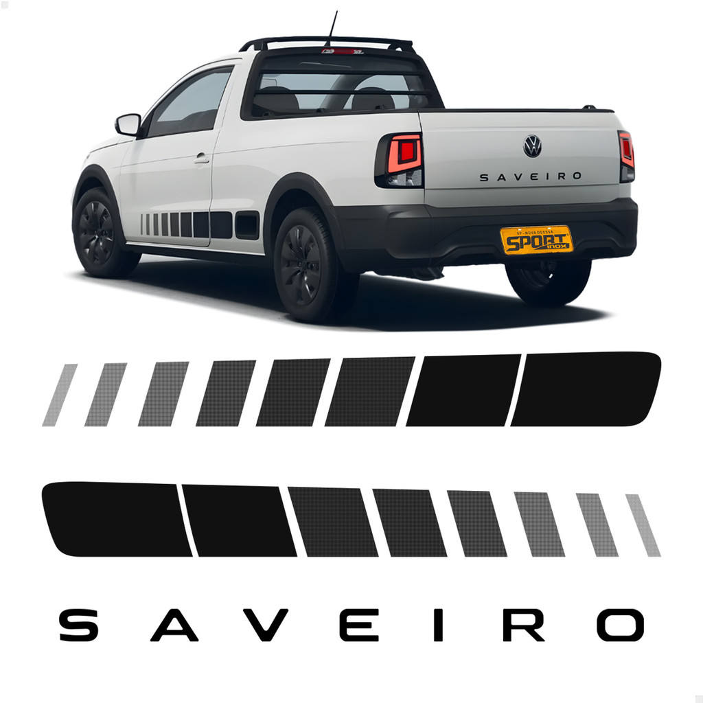 Kit Adesivos Para Saveiro Trendline 2024 Traseira + Lateral | Shopee Brasil