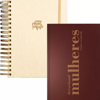 Kit Meu plano perfeito | Capa Dura Creme + Devocional Mulheres 365 Dias Viviane Martinello