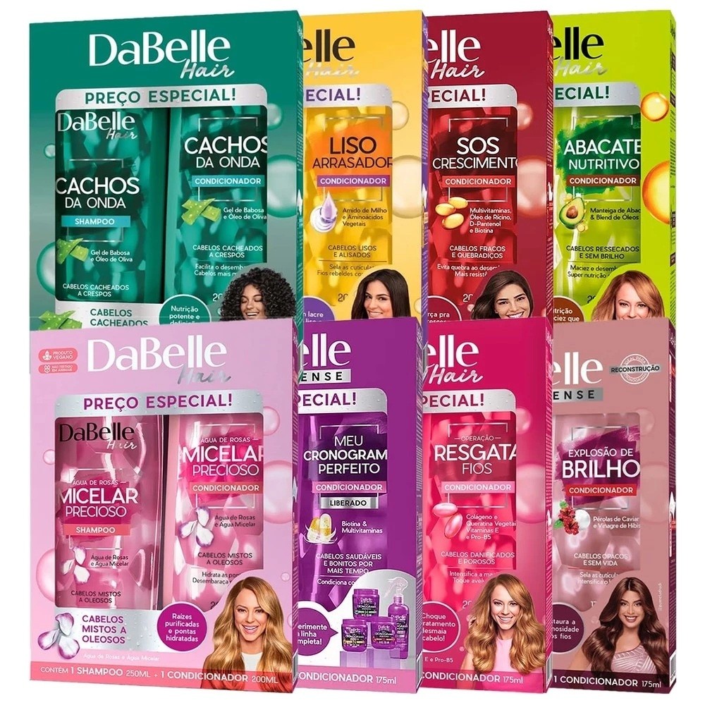Kit DaBelle Hair Shampoo 250ml + Condicionador 200ml - A escolher ...