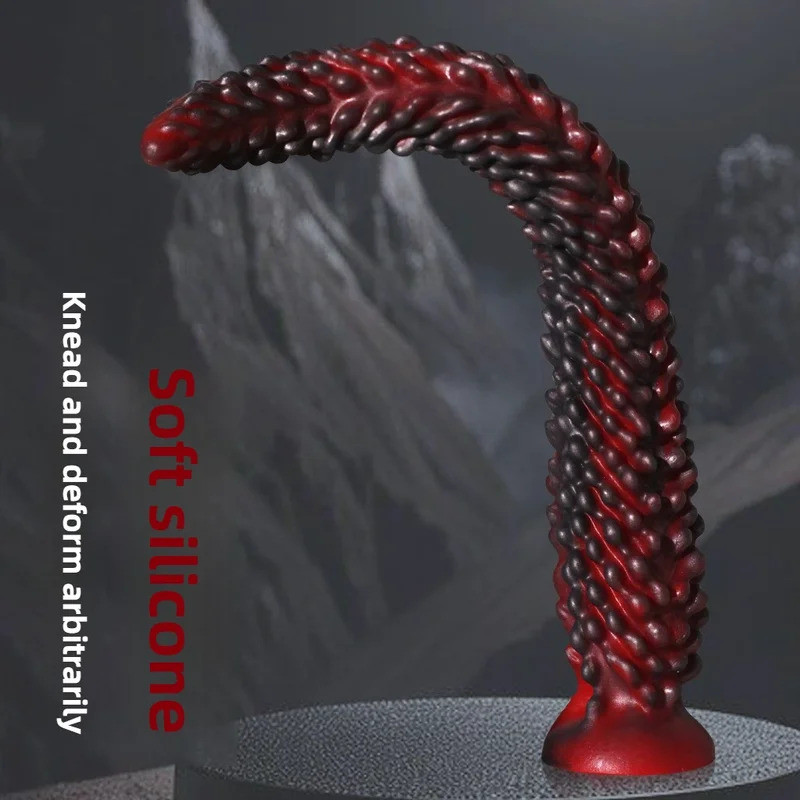 Ultra Longo tentacle Espiral Pênis Forma anal silicone Ventosa Dilatador Brinquedo Sexual Adulto Adequado Para Homens E 