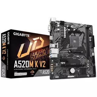 Placa Mãe Gigabyte A520M K V2, Chipset A520, AMD AM4, MATX, DDR4 em Oferta na Shopee