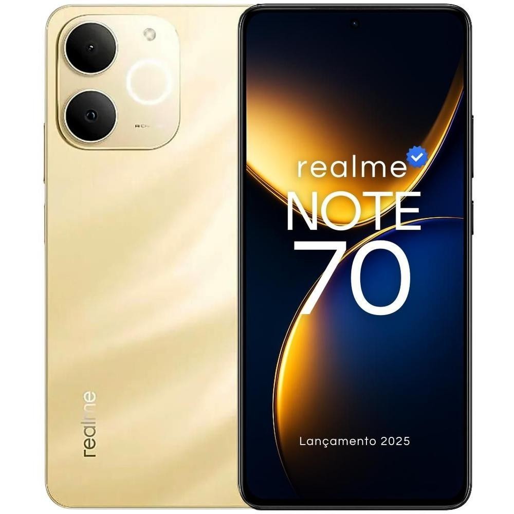 スマートフォン本体 Realme Note 70T 4GB-64GB Realme Note 70 64GB | Black Friday Bateria 6300mAh + Tela 90Hz