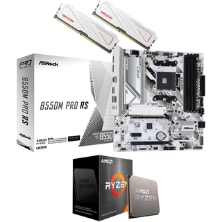 Kit Placa-Mãe Asrock Am4 B550M P/Rs+Ryzen 7 5700X+32GB Armor