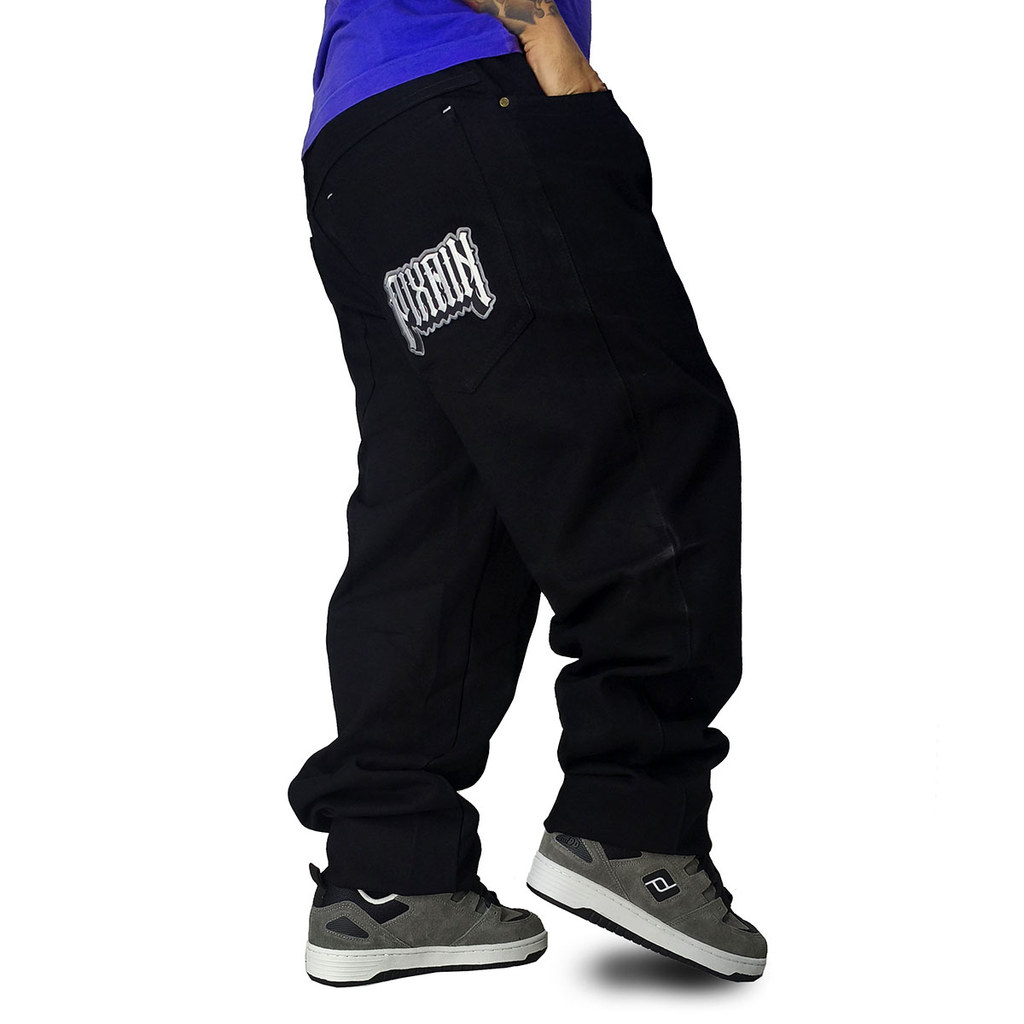 Calça Jeans Pixain Gothic Baggy Balão Preta PIX-268 | Shopee Brasil
