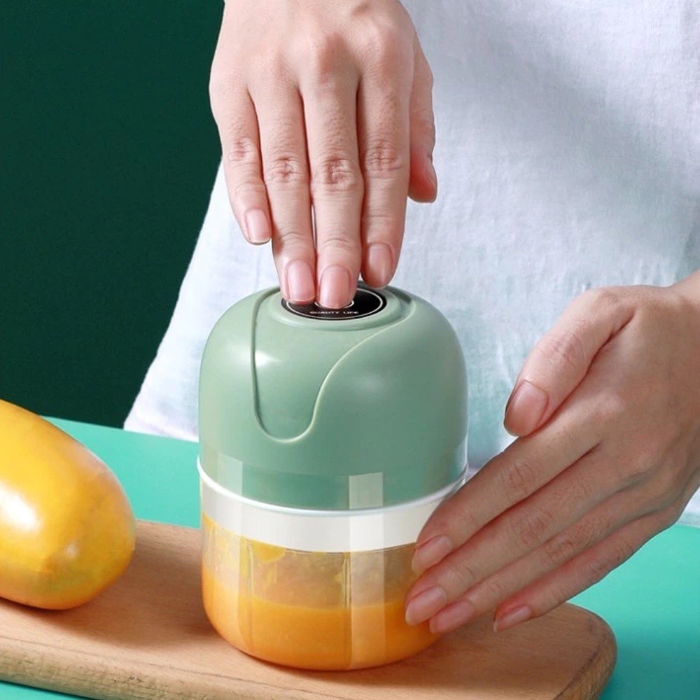 Mini Processador Triturador Sem Fio Elétrico 250ML De Alimentos Para Legumes Alho Gengibre Espremedor De Alho