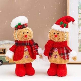 Boneco de Gengibre Ideal para Decoração Criativa de Natal Decoração de Festa Decoração de Cena Decoração de Hotel