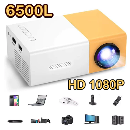 1080p 6500 Lumens Mini Tv Projetor Portátil P Entretenimento Doméstico 1080p 6500 Lumens