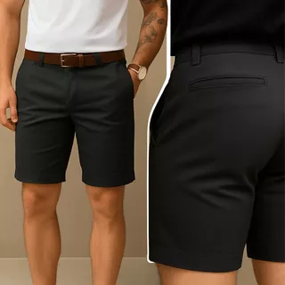 Bermuda Masculina Sarja Short Alfaiataria Esporte Fino Social Chino