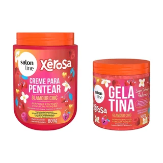 Kit Creme para Pentear e Gelatina Xêrosa Glamour Chic em Oferta na Shopee