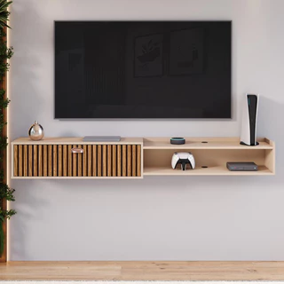 Rack Suspenso King 1,80 Decorativo TV 75 Polegadas Sala de Estar Home Supremo - Varias Cores em Oferta na Shopee