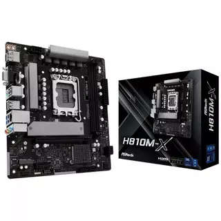 Placa Mãe ASRock H810M-X, Chipset H810, Intel LGA 1851, mATX, DDR5 em Oferta na Shopee