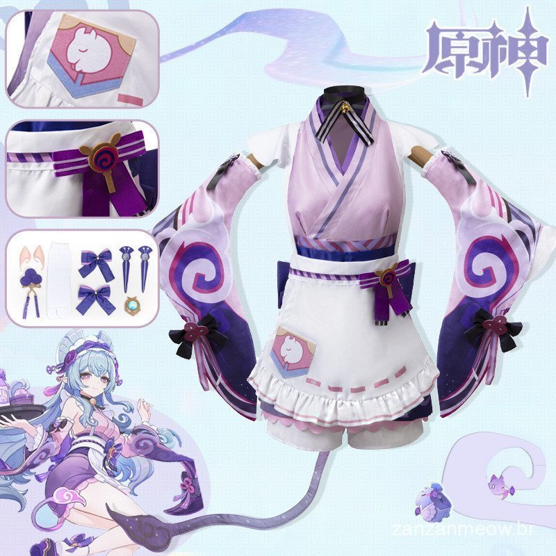 Fantasia de Cosplay Sonho de Yue Rui Xi do Jogo Anime Genshin Impact ...