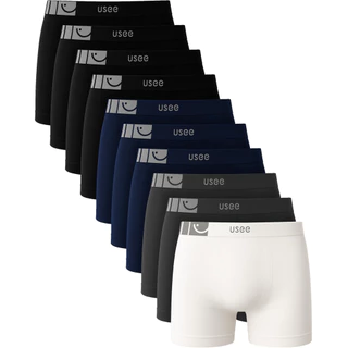 Kit 10 Cuecas Boxer Microfibra Adulto Usee Brasil Original em Oferta na Shopee
