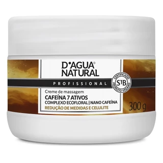 Creme de Massagem Cafeína 7 Ativos 300g D’Água Natural em Oferta na Shopee