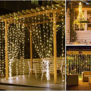 Cortina 300 Leds 3x3 Metros Festa Casamento Eventos Natal USB