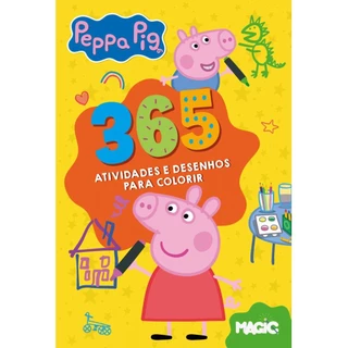 Livro Peppa Pig - 365 Atividades e Desenhos Para Colorir em Oferta na Shopee