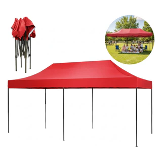 Gazebo Tenda Articulado Reforçado 3x6m Vermelho Importway Para Praia Camping Eventos E Feiras em Oferta na Shopee