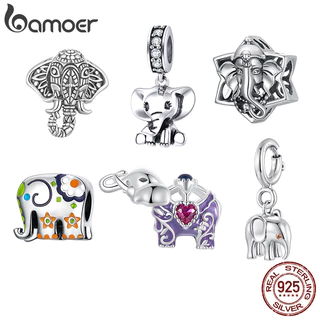 Pingente De Elefante Minimalista Bamoer , Delicado Colar De Prata 925 Para Mulheres , Presente De Joia Com Tema De Anima em Oferta na Shopee