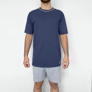 Pijama Masculino Liso Algodão Manga Curta Verão Gola Redonda Usee Brasil em Oferta na Shopee