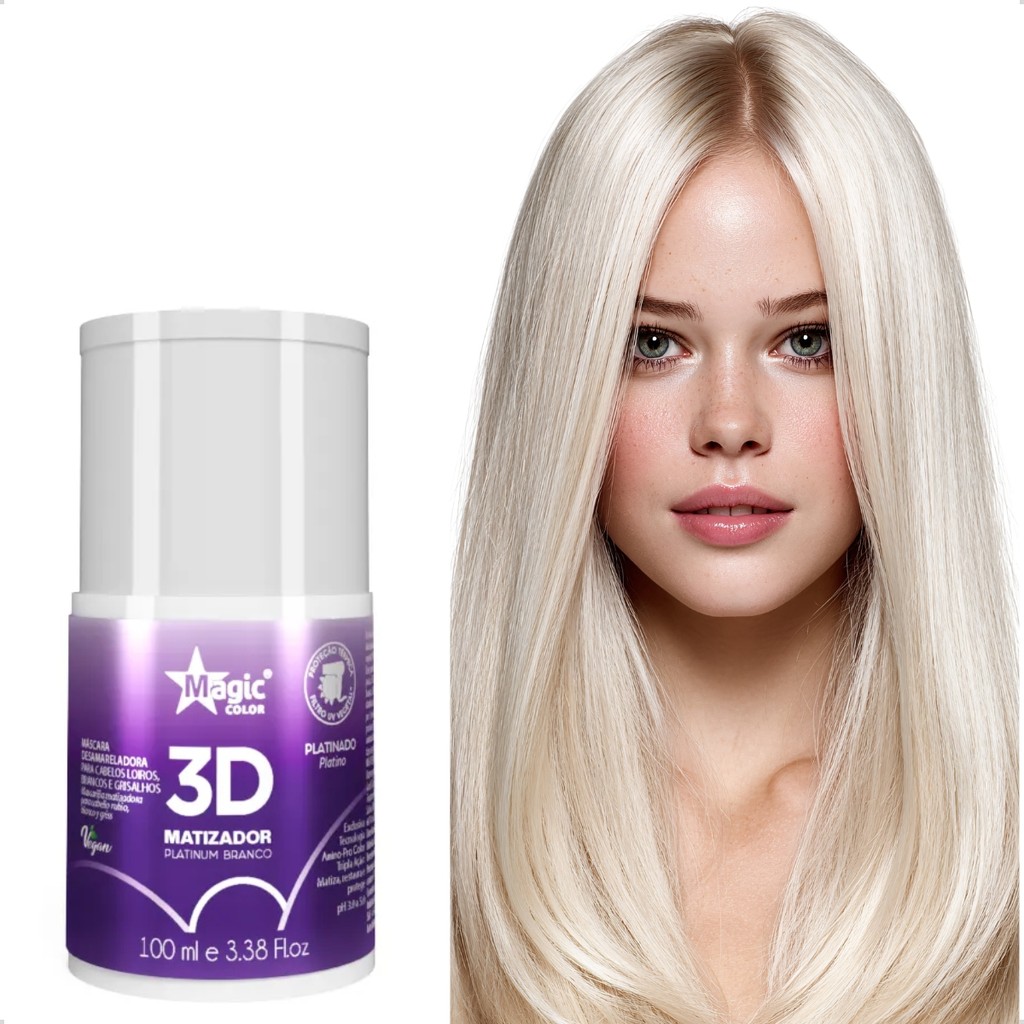 Creme Matizador para Cabelos com Luzes Platinado Loiros Hidratados ...