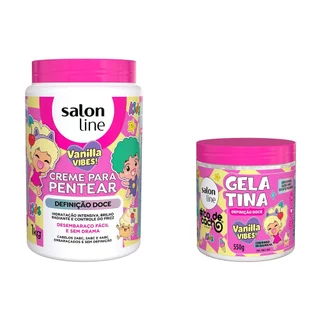 Kit Creme para Pentear e Gelatina #todecacho Kids Vanilla Vibes! em Oferta na Shopee