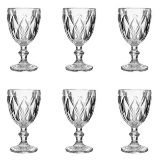 Jogo De Taça Diamond Vidro 260 ml 6 Peças em Oferta na Shopee