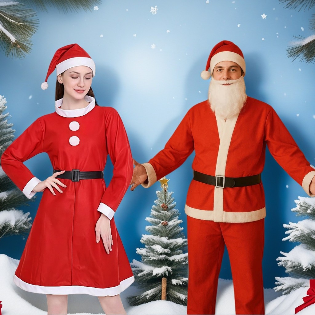 Roupa de Papai Noel 5 Peças Adulto Fantasia Completa (Gorro, Barba ...