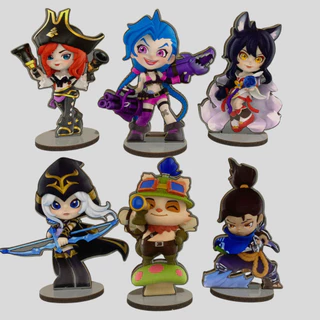Totem League of Legends Jinx Ahri Yasuo Teeme Miss fortune Ashe decoração setup gamer arcane amumu