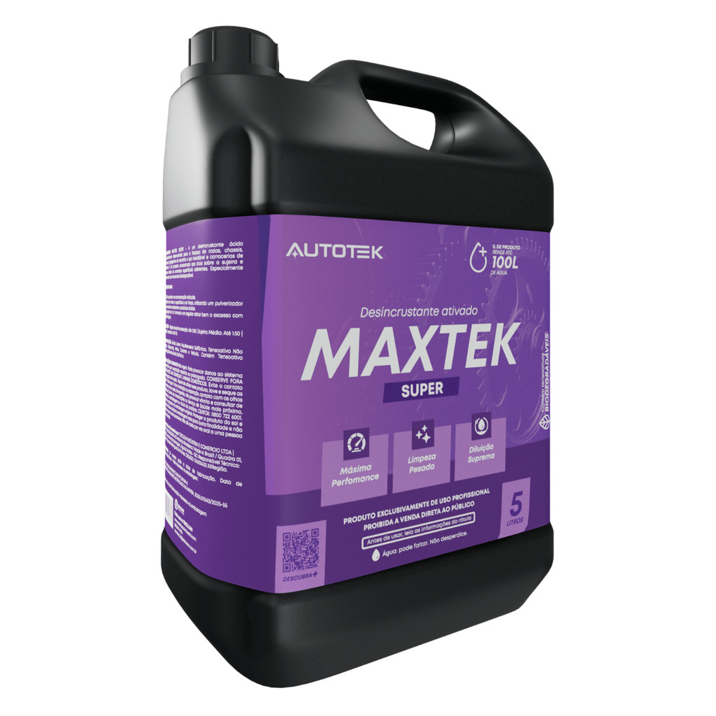 Desincrustante Ativado Maxtek Super 5L 1:100 Autotek | Shopee Brasil