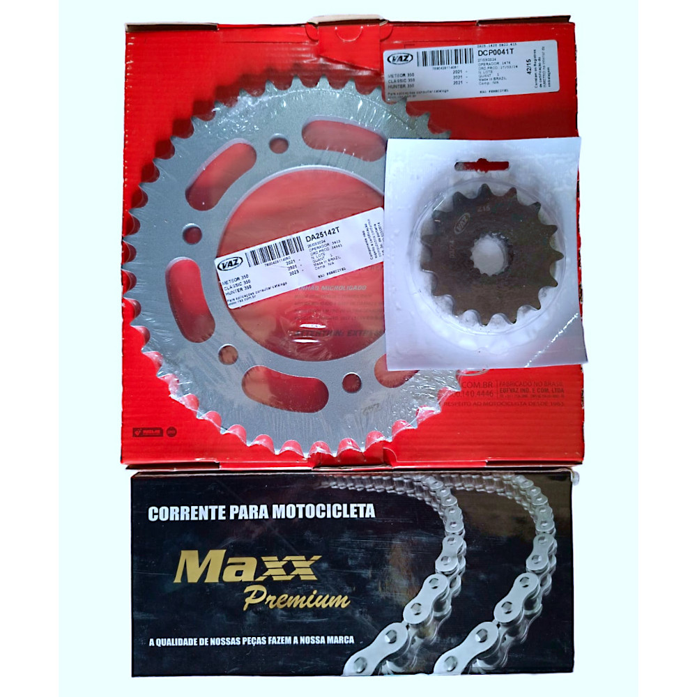 Kit Transmissão Relação 42/15 520 S/ Ret, Royal Enfield Meteor 350 ...