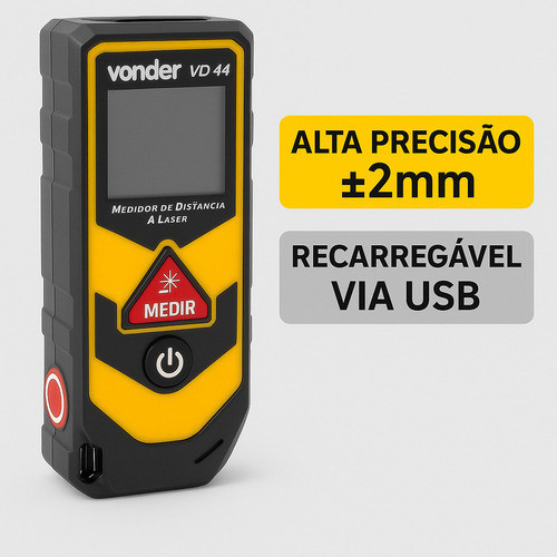 Trena Laser Digital De Alta Precisão Profissional 40m Lazer Medidor ...