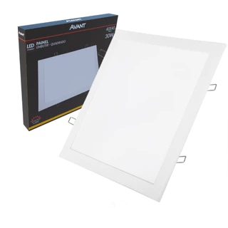 Painel Plafon Grande Quadrado Embutir 30W Luz Amarela 3000K 127v 220v Avant em Oferta na Shopee
