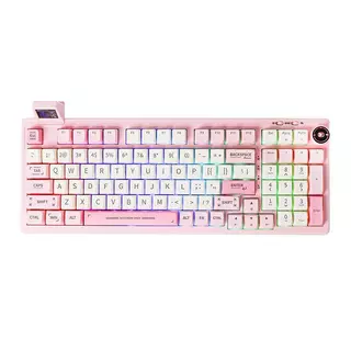 Teclado Mecanico Epomaker RT100, ARGB, Switch Flamingo, Pink, RT100-PK-FLG em Oferta na Shopee