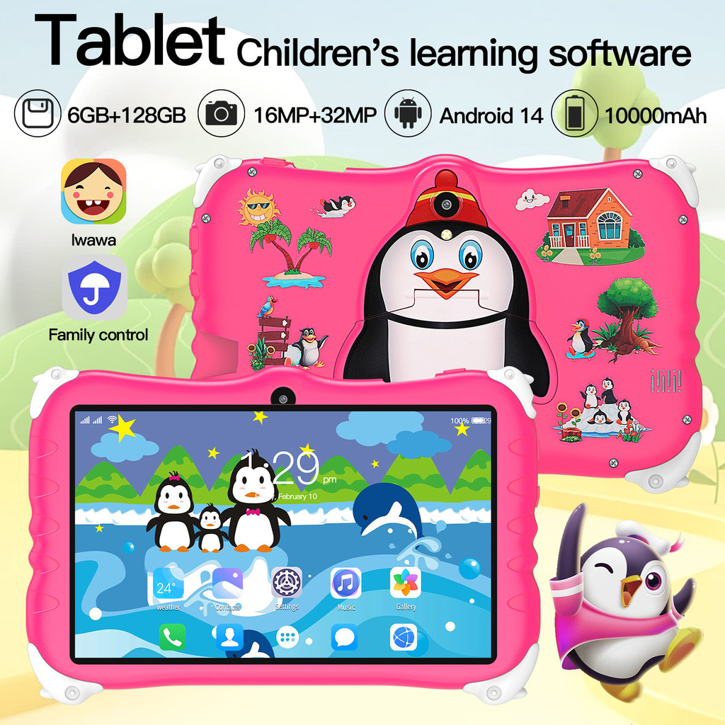 Tablet Educacional Infantil Com De Aprendizagem De 7 Polegadas Wi-Fi ...
