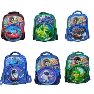 Mochila Escolar Infantil 3D Aventura | Dinossauro Carro Esportivo Foguete Astronauta 3 compartimentos marisa em Oferta na Shopee