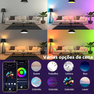 Lâmpada Inteligente 15W RGB Wi-Fi Alexa Google Home E27