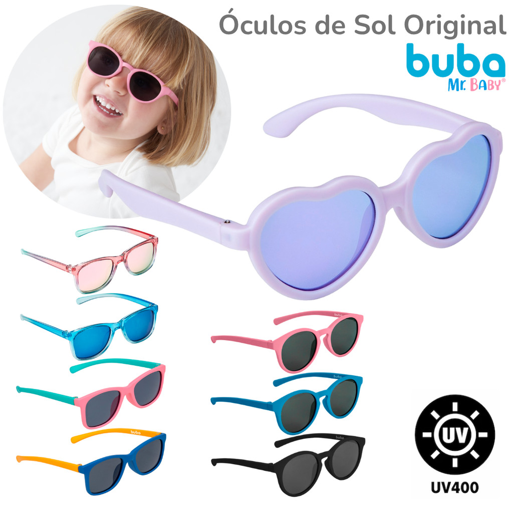 Óculos de Sol Infantil Original Buba Médio para Crianças de 3 a 5 anos ...